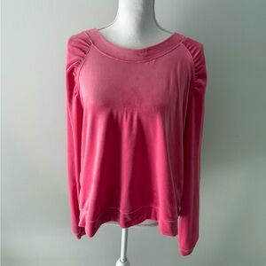 EUC - Pink Velour Women's Top